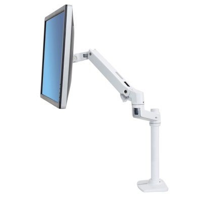 Ergotron LX Desk Mount Monitor Arm, Tall Pole (Bright White Texture)