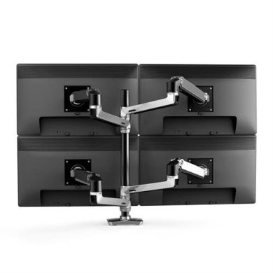 Ergotron LX Dual Stacking Arm, Tall Pole (Polished Aluminium)